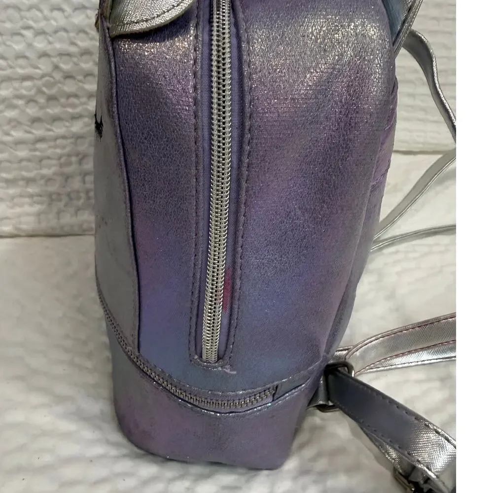 Unicorn Mini Backpack Purple Iridescent Under One Sky Kawaii Fairycore Pom Charm